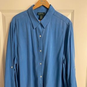NWT Lauren Ralph Lauren 100% Silk Button-down shirt 2X